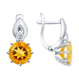 Серёжки Английские Фианит